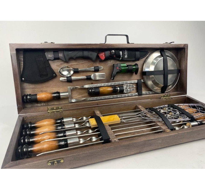 Набор шампуров в кейсе "Пикник MAX"