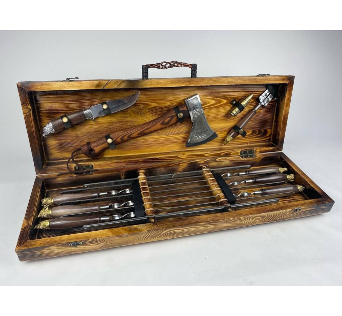 Набор шампуров в кейсе "Сафари Люкс"