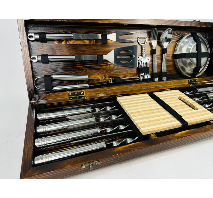 Набор шампуров в кейсе "BBQ LUX"