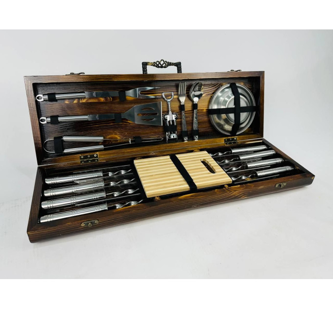 Набор шампуров в кейсе "BBQ LUX"