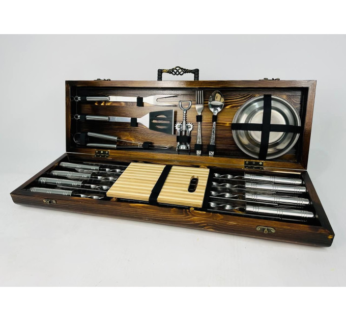 Набор шампуров в кейсе "BBQ LUX"