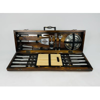 Набор шампуров в кейсе "BBQ LUX" Набор шампуров в кейсе "BBQ LUX"