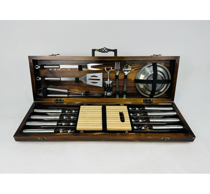 Набор шампуров в кейсе "BBQ LUX"