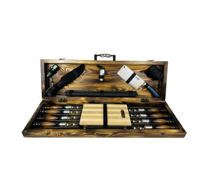 Набор шампуров в кейсе "Форест"