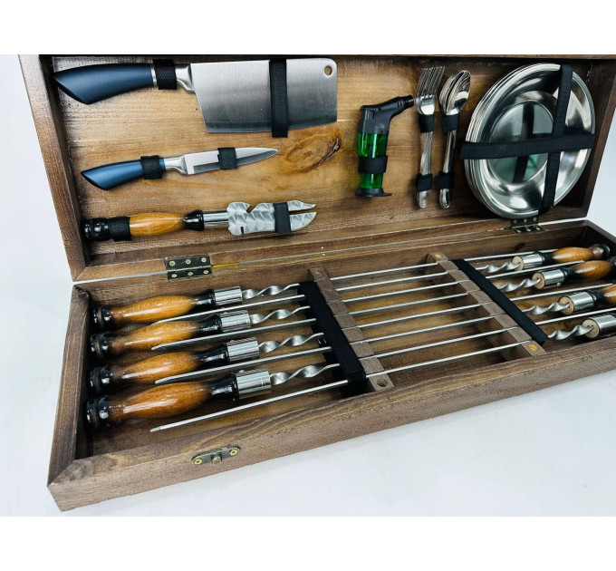 Набор шампуров в кейсе "Голд"