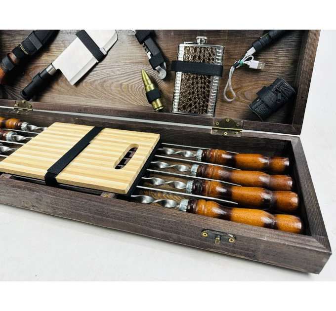 Набор шампуров в кейсе "Гризли"