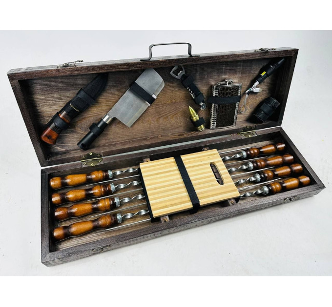 Набор шампуров в кейсе "Гризли"