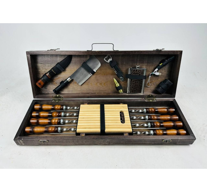 Набор шампуров в кейсе "Гризли"