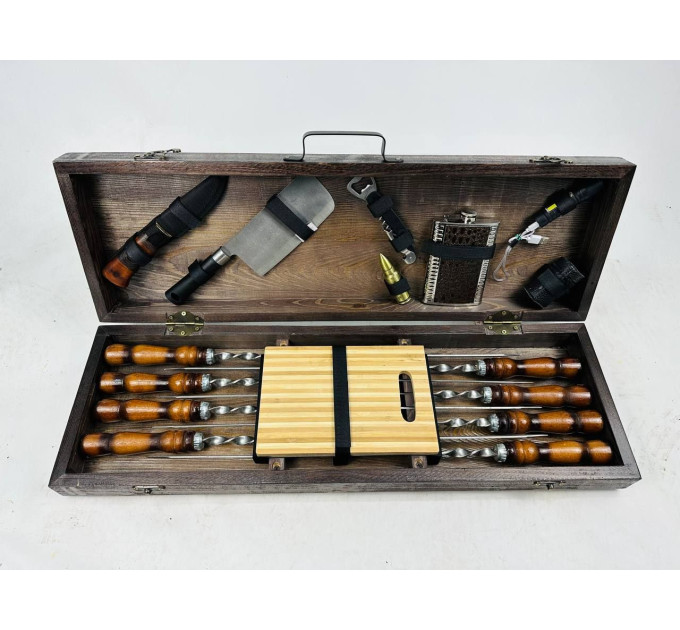 Набор шампуров в кейсе "Гризли"