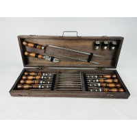 Набор шампуров в кейсе "Кизляр" Набор шампуров в кейсе "Кизляр"