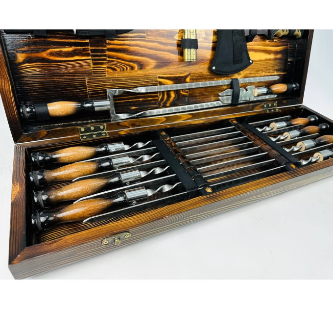 Набор шампуров в кейсе "Люкс MAX"