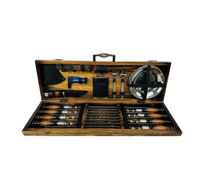 Набор шампуров в кейсе "Пикник LUX"