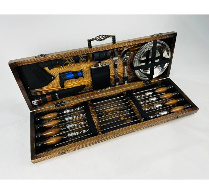 Набор шампуров в кейсе "Пикник LUX"