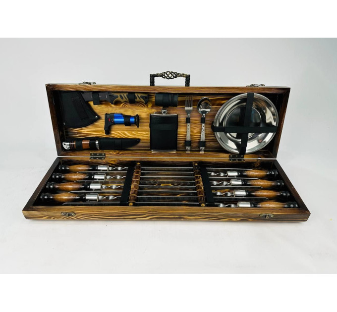 Набор шампуров в кейсе "Пикник LUX"