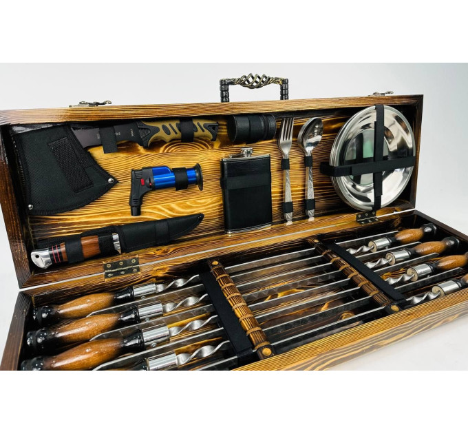 Набор шампуров в кейсе "Пикник LUX"