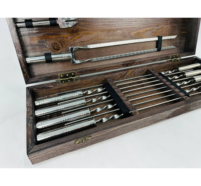 Набір шампурів у кейсі "Срібло"