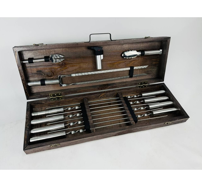 Набор шампуров в кейсе "Серебро-2"