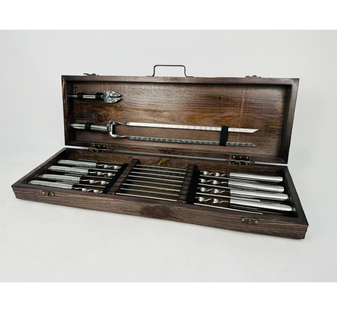 Набір шампурів у кейсі "Срібло"