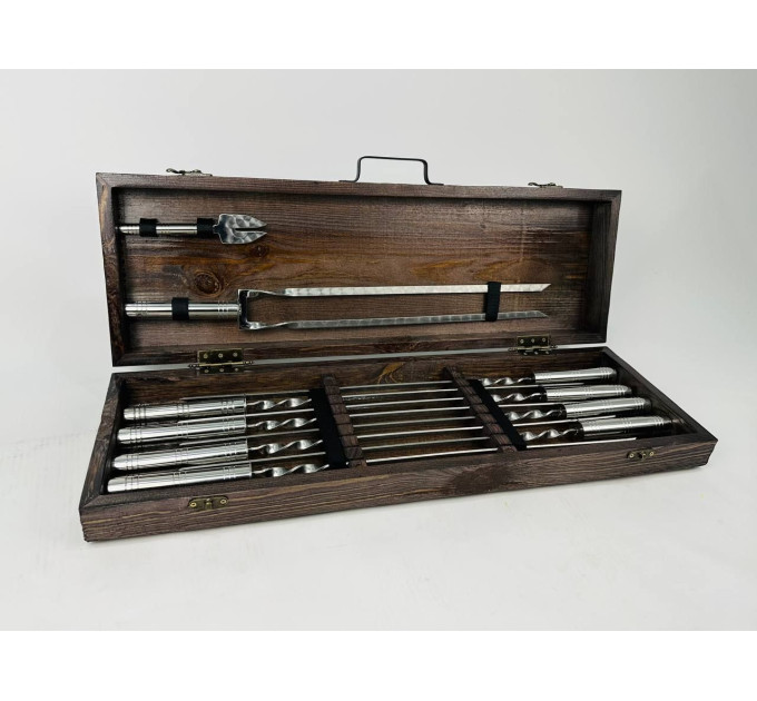 Набір шампурів у кейсі "Срібло"