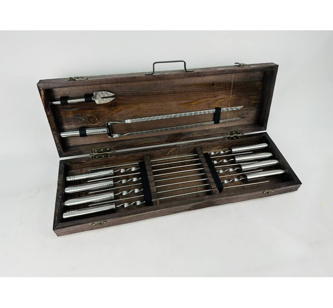 Набір шампурів у кейсі "Срібло"