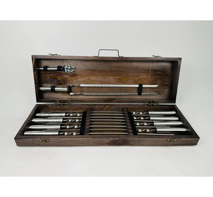 Набір шампурів у кейсі "Срібло"