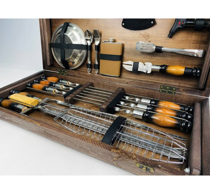 Набор шампуров в кейсе "Шашлычник LUX"