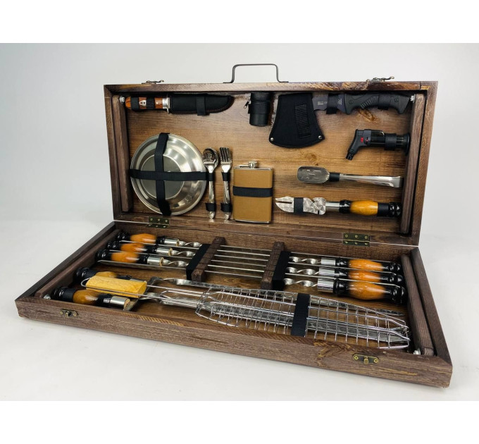 Набор шампуров в кейсе "Шашлычник LUX"