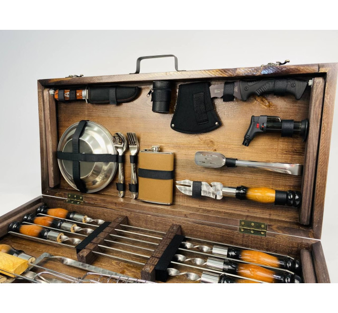 Набор шампуров в кейсе "Шашлычник LUX"