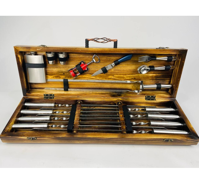 Набір шампурів у кейсі "Сталевий"