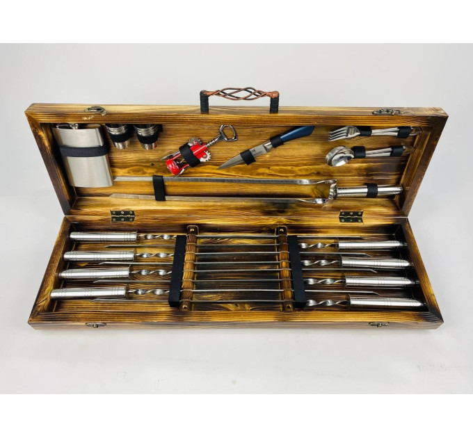 Набір шампурів у кейсі "Сталевий"