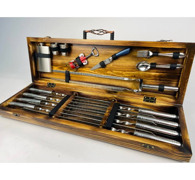 Набір шампурів у кейсі "Сталевий"