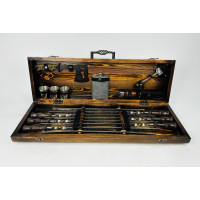 Набор шампуров в кейсе "Венге" Набор шампуров в кейсе "Венге"