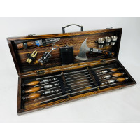 Набор шампуров в кейсе "Волк" Набор шампуров в кейсе "Волк"