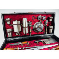 Набор шампуров в кожаном кейсе "VIP 4"