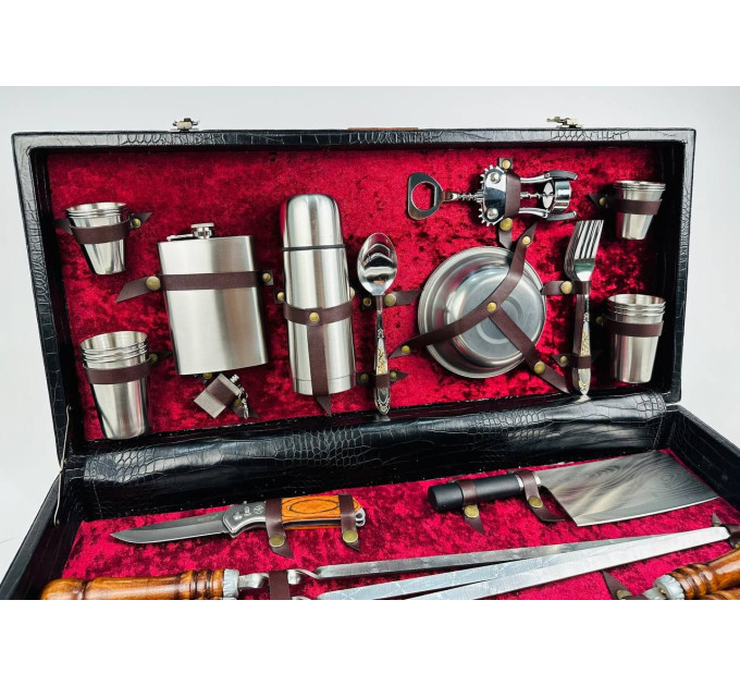 Набір шампурів у шкіряному кейсі VIP 4