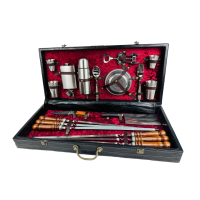 Набор шампуров в кожаном кейсе "VIP 4"