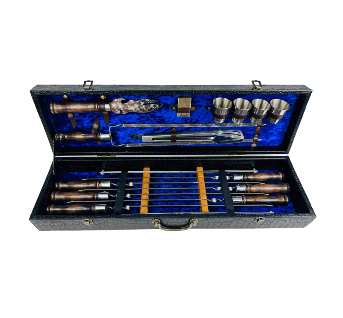 Набір шампурів у шкіряному кейсі "VIP 7"