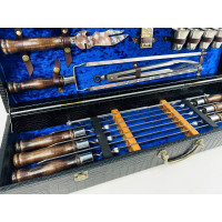 Набор шампуров в кожаном кейсе "VIP 7"