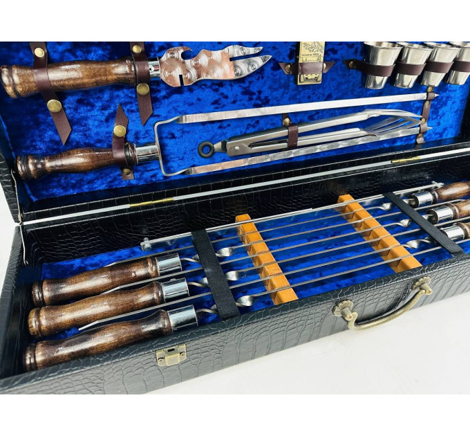 Набір шампурів у шкіряному кейсі "VIP 7"