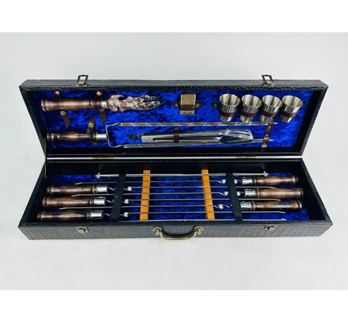 Набір шампурів у шкіряному кейсі "VIP 7"