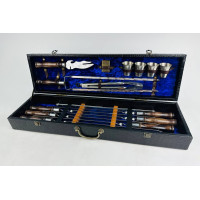 Набор шампуров в кожаном кейсе "VIP 7"