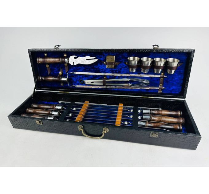 Набір шампурів у шкіряному кейсі "VIP 7"