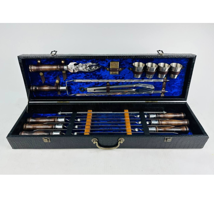 Набір шампурів у шкіряному кейсі "VIP 7"