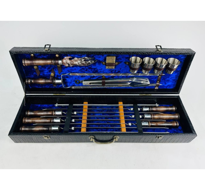 Набір шампурів у шкіряному кейсі "VIP 7"