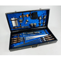 Набор шампуров в кожаном кейсе "VIP 8"