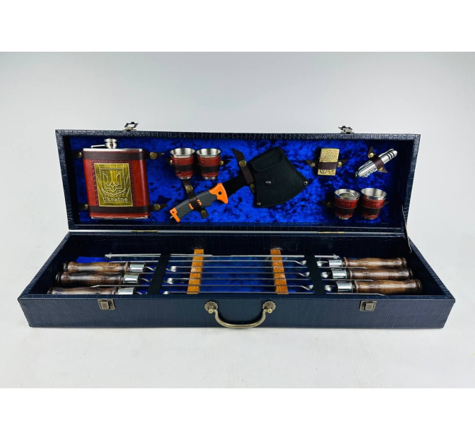 Набір шампурів у шкіряному кейсі "VIP 9"