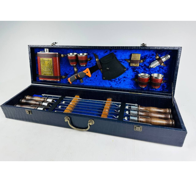 Набір шампурів у шкіряному кейсі "VIP 9"