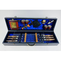 Набор шампуров в кожаном кейсе "VIP 9"