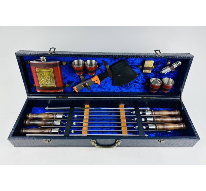 Набір шампурів у шкіряному кейсі "VIP 9"