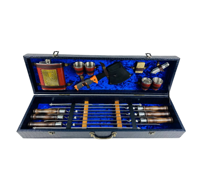 Набір шампурів у шкіряному кейсі "VIP 9"